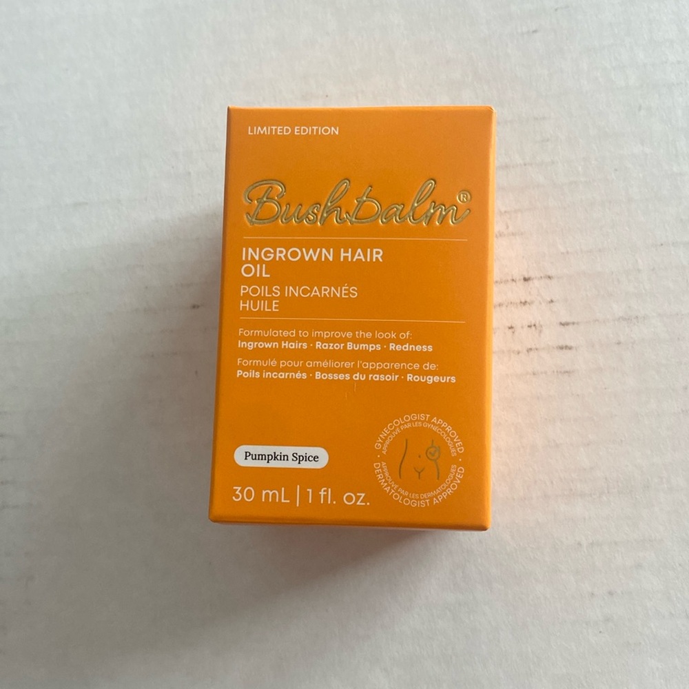 LIMITED EDITION SOLD OUT Bushbalm Ingrown Hair Oil Pumpkin Spice